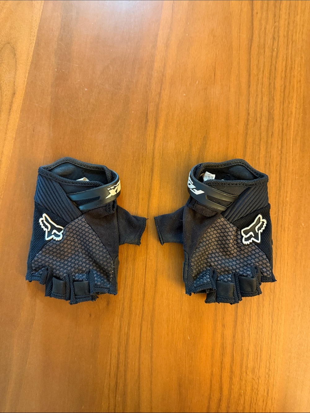 Fox Black Fingerless Cycling Gloves